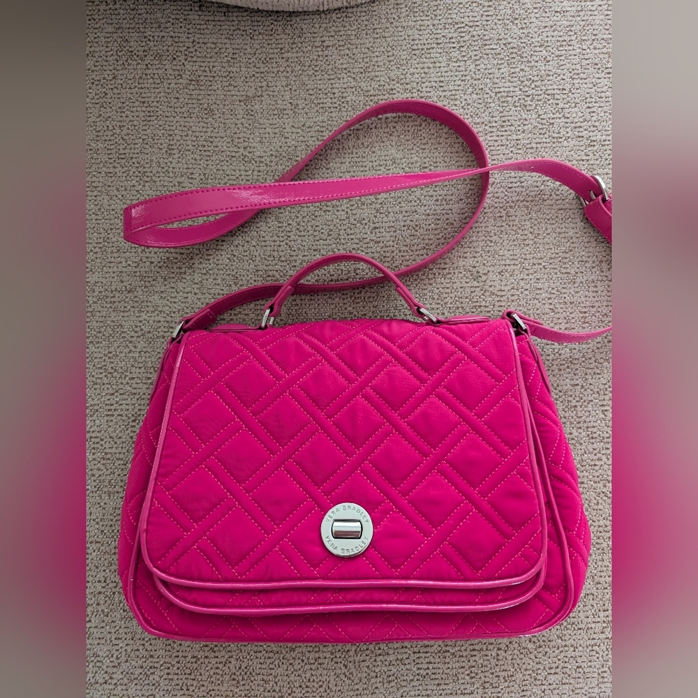 Pink Turn Lock Vera Bradley Crossbody